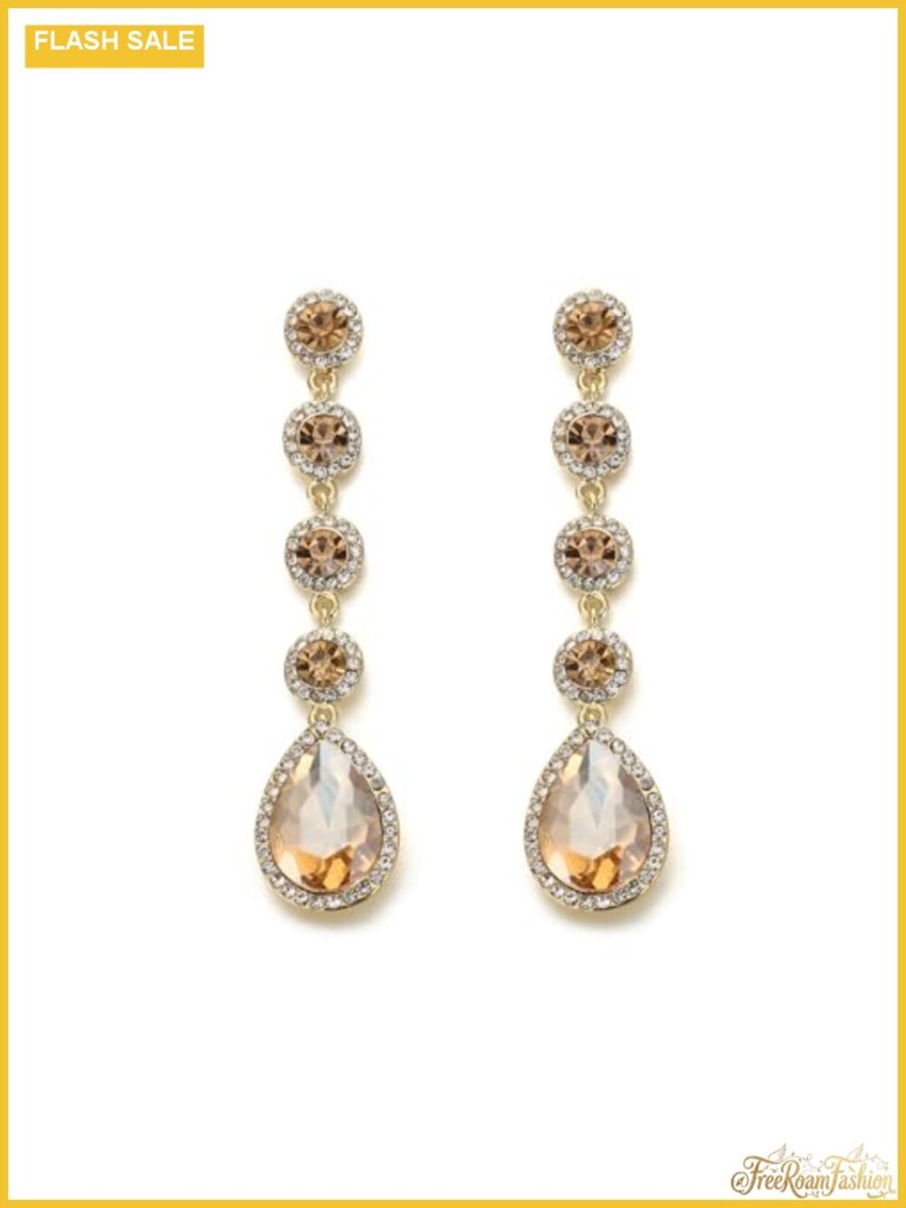 Crystal Chandelier Drop Dangle Pierced Earrings Wedding Bride Evening